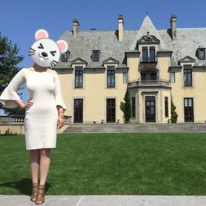 Rachel Roy Of-the- shoulder bell-sleeve dress